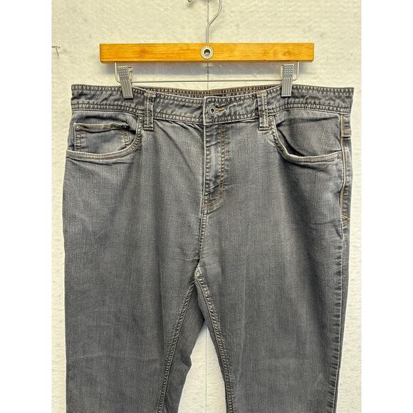 Prana Men Grey Black Hiking Jeans Breathe Slim Fit Size 38 32 - Picture 4 of 11